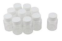 10PCS Clear Plastic Empty Portable Solid Powder Medicine Chemical Bottles Pill Tablet Storage Container Holder Case Box (100ML)
