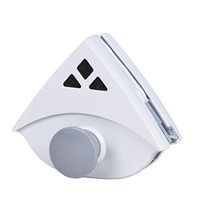 LZH FILTER Magnet Window Cleaner Tool, Triangle Design, Clenaer No Dead Angle, Comfortable Handle, for Double-Layered Glass (4-25Mm),White