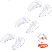 Arch Support Shoe Insoles for Flat Feet, Gel Arch Inserts for Plantar Fasciitis, Adhesive Arch Pad for Relieve Pressure and Feet Pain- 3 Pairs (Clear)