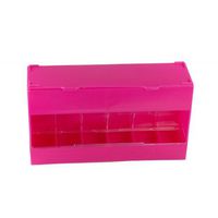 VitaVault Pill and Vitamin Organizer and Dispenser for Daily Management of Pills and Supplements - 6 Compartment (Pink)
