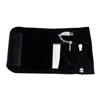 Black Leather Smoking Bag Storage Kit Travel