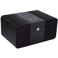 Humidors Cigar Cabinet Cigar Humidor Household Cigar Moisturizing Cigarette Case Cigar Box Travel Portable Cigar Alcoholic Box Can Hold 100 Best Gift (Color : Black, Size : 37.525.518.1cm)