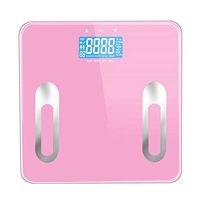 XSWZAQ Digital Bathroom Scale/Electronic Weighing Scale - Large Capacity 180kg / 400lb /28st - High Precision, Step-on, Backlight LCD Display, Slim and Smart Design (Black/Pink) (Color : Pink)