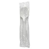 Boardwalk SSMWPPWIW Mediumweight Wrapped Polypropylene Cutlery, Soup Spoon, White, 1000/Carton