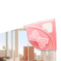 LZH FILTER Window Magnetic Glass Wiper, Home Window Glass Cleaner, Pink Bow-Knot Double Side Magnetic Brush, Triangle Design Cleaner + Anti-Pinch Hand, 15-24mm