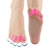 Xiton 1Pair Silicone Toe Separators Premium Gel Toe Stretcher Soft Toe Spacers Hammer Toe Corrector Pain Relief Bunion Corrector Straighteners For Pedicure And Sports Activities(Pink)