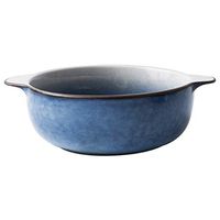 Bowl Soup Folk culture bowl Creative Ceramics 7.5 Inch Large Folk culture bowl Instant Noodle Folk culture bowl, Porridge Folk culture bowl Cooking & Dining (Color : Blue, Size : 24.5 18.5 7.5cm)
