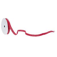 JAM PAPER Nylon Knit Decorative Ribbon - 3 Yards - Red Metallic - Sold Individually