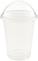 Glotoch Daily Party Disposable Plastic Cups with Dome Lids, Clear PET Cups for Boba, Smoothie, Iced Coffee (16 oz, 50 Count)