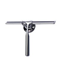 Shower Window Squeegee Stainless Steel Wiper Scraper for Bathroom Doors Kitchen Car Mirror Glass Cleaning Brush with Suction Hook,9.8Inch