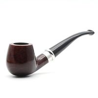 Mr. Brog Handmade Smoking Tobacco Pipe - Model No. 85 Schmidt Walnut - Mediterranean Briar Wood