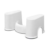 Bathroom Aid Squatty Step Foot Stool,for Potty Help Prevent Constipation Faster Bowel Movements Plastic Non-Slip Toilet Stool