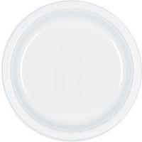 Bulk Round Plastic Plates | 50ct (10.25 inch, White)