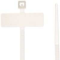 Aviditi Nylon Identification Cable Tie, 4" L, 50 lb Tensile Strength, White, Case of 1000 (CTID45)