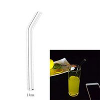 Gadagoda Reusable Thick Straws Wedding Birthday Party Clear Glass Drinking Straws 20cm 1pcs