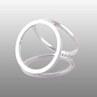 Fashion Women Three Ring Scarf Holder Silk Scarf Buckle Clip Brooch Pin Jewelry Popular Aesthetic Beauty Girls Girl Cheap Womans Accesories | Color - Silver