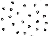Black Paws"PAW Print" Tissue Paper for Gift Wrapping 15"x20" White Sheets - 5ct