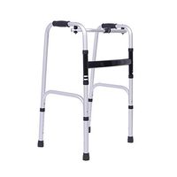HYXQY-ZY Walker | Elderly Folding Walker | Portable Walking Frame | Adjustable Height | Elderly and Disabled | Aluminum Non-Slip/ |seat (Color : B)