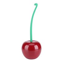 Estink Toilet Brush & Holder, Toilet Brush with Cherry Shape Creative Lavatory Bathroom Cleaner Brush for Bathroom Storage, Non-Skid Base - Sturdy, Deep Cleaning