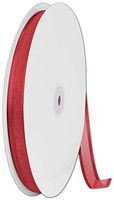 Organza Satin Edge Red Ribbon, 5/8" x 100 Yds (1 Roll) - BOWS-312-12
