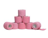 HealiT SuperusGrip™ Cohesive Bandage 2inch-Wide Self-Adhering Performance Athletic Wrap First Aid Tape, Sports Wrap Athletic Tape, Ideal for Stretch Wrist, Ankle Sprains, Swelling - Pink - 8 Pack
