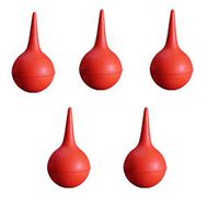 YUOCEAN 5PCS Or 10PCS Laboratory Tool Red Rubber Squeeze Bulb Ear Syringe Ball,5PCS