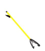 ArcMate Rainbow Reacher Ultra Lightweight, Plastic Economy Indoor Reacher Grabber, Suction Cup Finger Pickup Tool, 1lb. Capacity, Jaw Opens 4.25", 32", Yellow (7429)