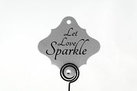 36pc Wedding Sparklers Tags - Let Love Sparkle - Silver Color Shimmer Paper