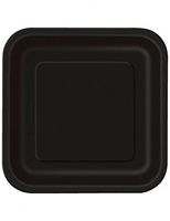 Midnight Black 9inch Square Paper Plates