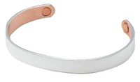 Sabona Brushed Silver Original Copper Magnetic Bracelet, Size Small