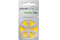 120 x Size p10 PowerOne Hearing Aid Batteries