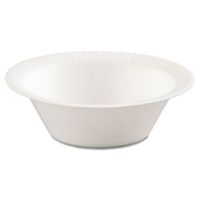 Dart 5BWWC, 5-6 Oz. Concorde White Non-Laminated Foam Bowl, Disposable Take Out Catering Serving Bowls (100)