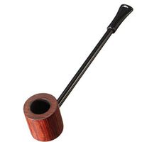Idiytip Straight Tobacco Smoking Pipe Wood Pipe Tobacco Smoking Round Smoking Pipe Home Decor Ornament