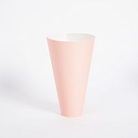 Flower Bouquet Packaging Paper Bag with Handle Multi Colors 10 Sets 10 Inch Height (Pink)