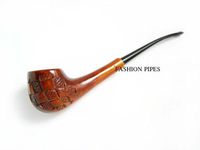 Pear Wooden Pipe Churchwarden Handcrafted Long Lady Pipe "CHESS"
