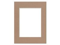 PA Framing, Photo Mat Board, 14 x 18 inches Frame for 10 x 13 inches Photo Art Size - Cream Core/Chestnut