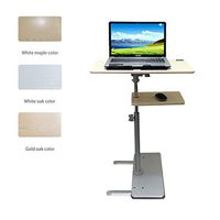 CX Universal Swivel Tray Table - Oversized Rotating Bamboo Side Table + Laptop Stand, Sofa Side Table, Overbed Bedside Table for Hospital and Home Medical