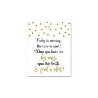 Champagne Baby Shower Favor Tags (2" x 2.5") - 24 Count