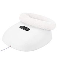 MOXIN Heated Foot Warmer, Far-Infrared Carbon Fibers Heating Foot Warmer, 3 Temperature Settings, Washable, Remote Control, for Cold Feet in Winter,White