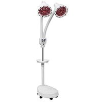 AWLAMP Infrared Light Therapy for Pain with Tray & Wheels Adjustable Temperature Floor Stand Red Heat Lamp for Muscle Pain Relief Physiotherapy Treatment, 275W2
