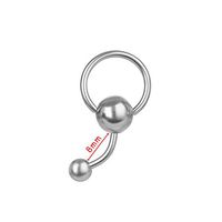 Stainless Steel Navel Rings Silver Ball Belly Button Ring Sexy Piercing Jewelry Best Beauty For gift Womans Accessory Trendy Creative Women Elegant | Size - 8mm