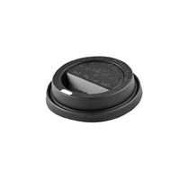 Black Dome Lid for 12-20 Oz Paper Hot Cups, and 12-16 oz. perfectouch cup Black (100)