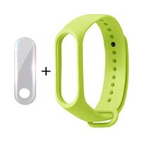 Lyperkin Strap Compatible with Xiaomi Mi Band 3 Bracelet, Classic Premium Silicone with TPU Explosion-Proof Film Replacement Band Accessories for Xiaomi Mi Band 3 S-20