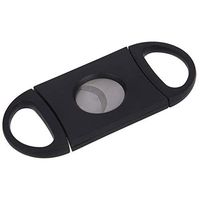 ggudd Cigar Cutter Guillotine Stainless Steel Double Cut Blade 1 Pieces (Black x 1, 4 x 9 cm)
