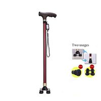Crutches with Ergonomic Handle Foldable with Flashlight Crutches, Male, Female,Arthritis, Elderly, Disabled and Elderly Active Walking Sticks, Adjustable Height, Maximum Anti-Skid Height Adjustable 10