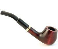 Mr. Brog Round Bent Tobacco Pipe - Model No: 17 City Mahogany - Pear Wood Roots - Hand Made