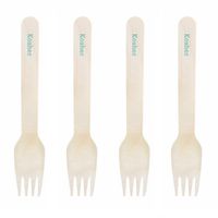 Dress My Cupcake Natural Wood 200-Pack Candy Buffet Forks DIY Kit, Kosher, Diamond Blue