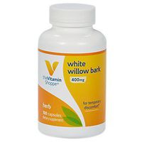 The Vitamin Shoppe White Willow Bark 400MG, for Temporary Discomfort (100 Capsules)