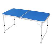 Aluminum Portable Camping Table, Ljnuanrg 4 Foot Adjustable Height Lightweight Camping Table with Carry Handle, Perfect for Picnic Beach Outdoor Indoor (47×24×27.5inch)