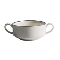 BBSEQ Bowl with Handle, Anti-scalding Ceramic Small Child Breakfast Steamed Egg Fruit Salad Instant Noodles